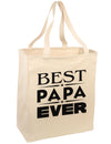 Best Papa Ever Large Grocery Tote Bag-Grocery Tote-TooLoud-Natural-Large-Davson Sales