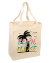 Beach Please - Summer Colors with Palm Trees Large Grocery Tote Bag-Grocery Tote-TooLoud-Natural-Large-Davson Sales