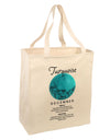 Birthstone Turquoise Large Grocery Tote Bag-Natural by TooLoud-Grocery Tote-TooLoud-Natural-Large-Davson Sales