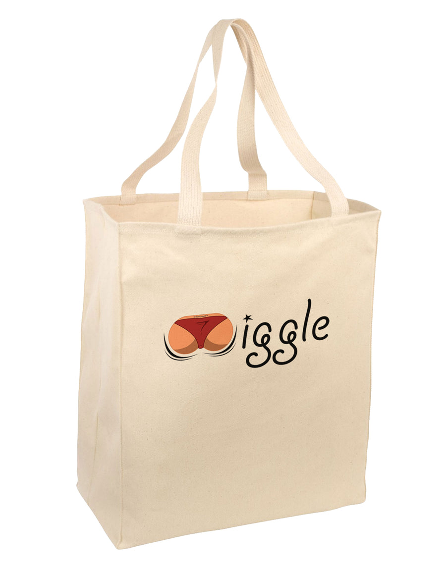 Wiggle - Twerk Medium Large Grocery Tote Bag-Grocery Tote-TooLoud-Natural-Large-Davson Sales