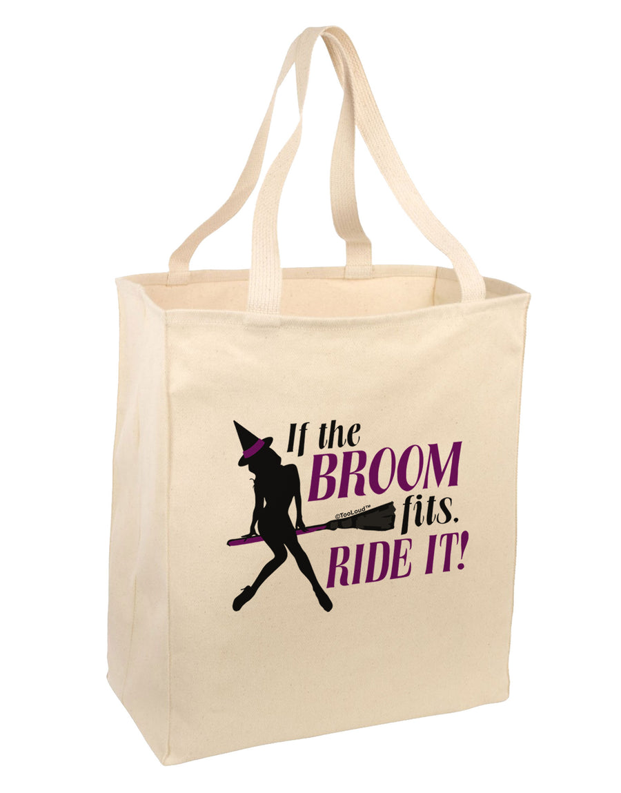 Ride It Purple Large Grocery Tote Bag-Grocery Tote-TooLoud-Natural-Large-Davson Sales