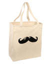 Big Black Mustache Large Grocery Tote Bag-Grocery Tote-TooLoud-Natural-Large-Davson Sales