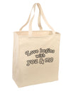 Love Begins With You and Me Large Grocery Tote Bag-Natural by TooLoud-Grocery Tote-TooLoud-Natural-Large-Davson Sales