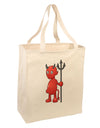 Cute Devil - Halloween Design Large Grocery Tote Bag-Grocery Tote-TooLoud-Natural-Large-Davson Sales