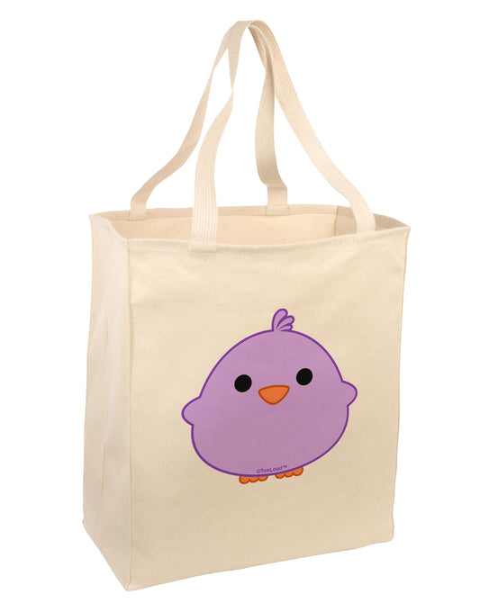 Cute Little Chick - Purple Large Grocery Tote Bag by TooLoud-Grocery Tote-TooLoud-Natural-Large-Davson Sales