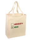 Naughty or Nice Christmas - Nice Large Grocery Tote Bag-Grocery Tote-TooLoud-Natural-Large-Davson Sales