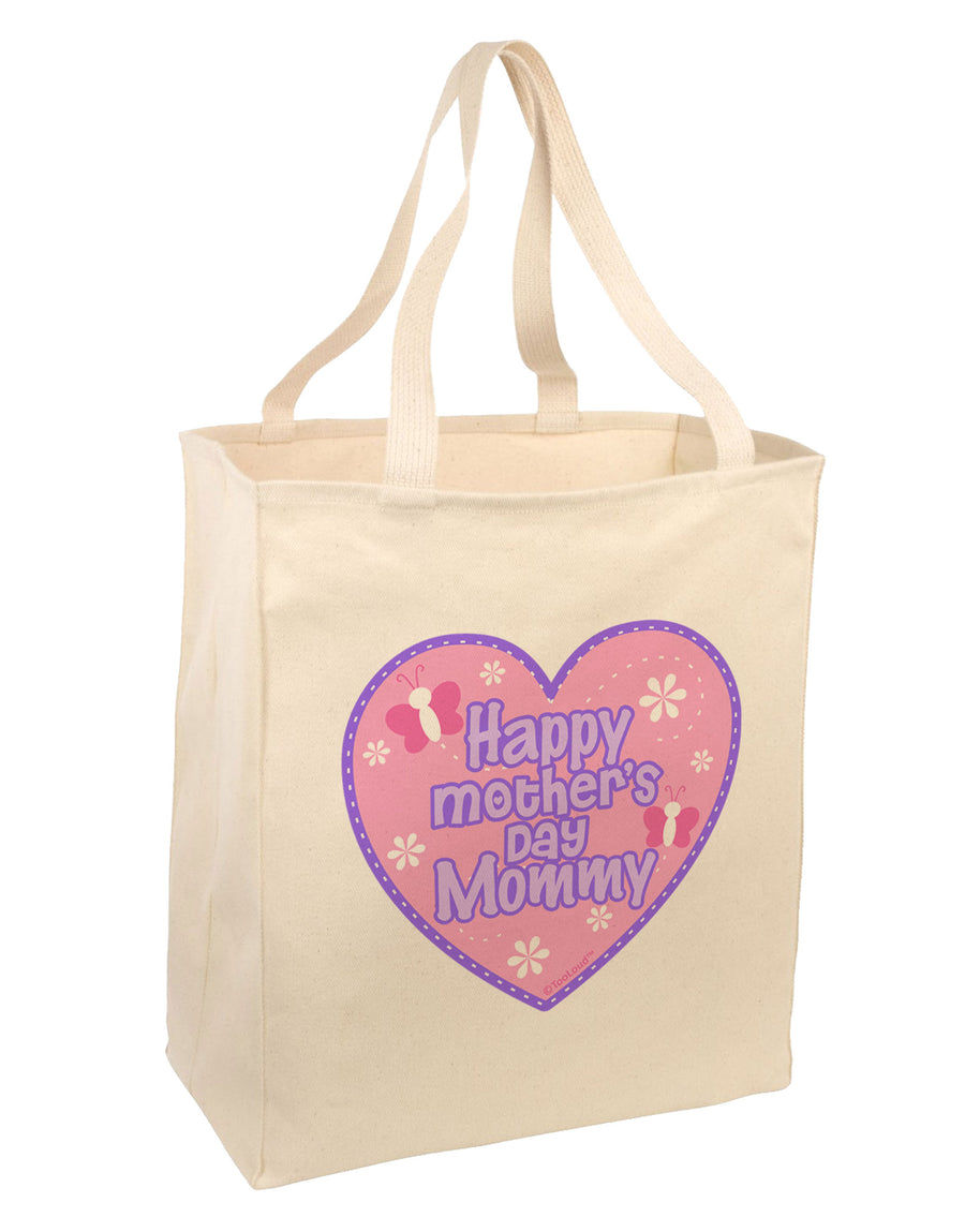 Happy Mother's Day Mommy - Pink Large Grocery Tote Bag by TooLoud-Grocery Tote-TooLoud-Natural-Large-Davson Sales