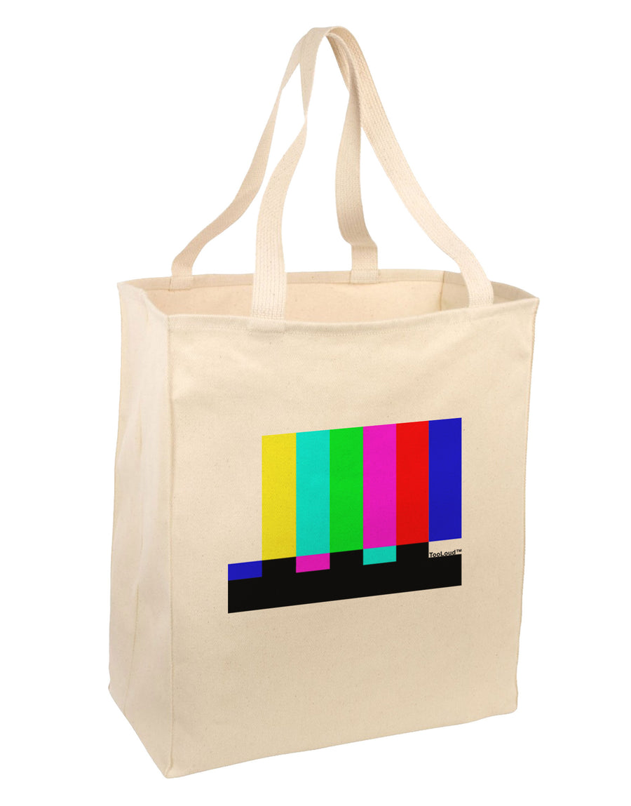 Color Bars Test Signal Large Grocery Tote Bag-Grocery Tote-TooLoud-Natural-Large-Davson Sales