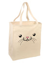 Kyu-T Face - Tiny the Mouse Large Grocery Tote Bag-Grocery Tote-TooLoud-Natural-Large-Davson Sales