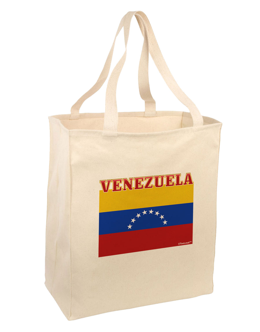 Venezuela Flag Large Grocery Tote Bag-Grocery Tote-TooLoud-Natural-Large-Davson Sales