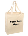 Enter Your Own Words Customized Text Large Grocery Tote Bag-Natural-Grocery Tote-TooLoud-Natural-Large-Davson Sales