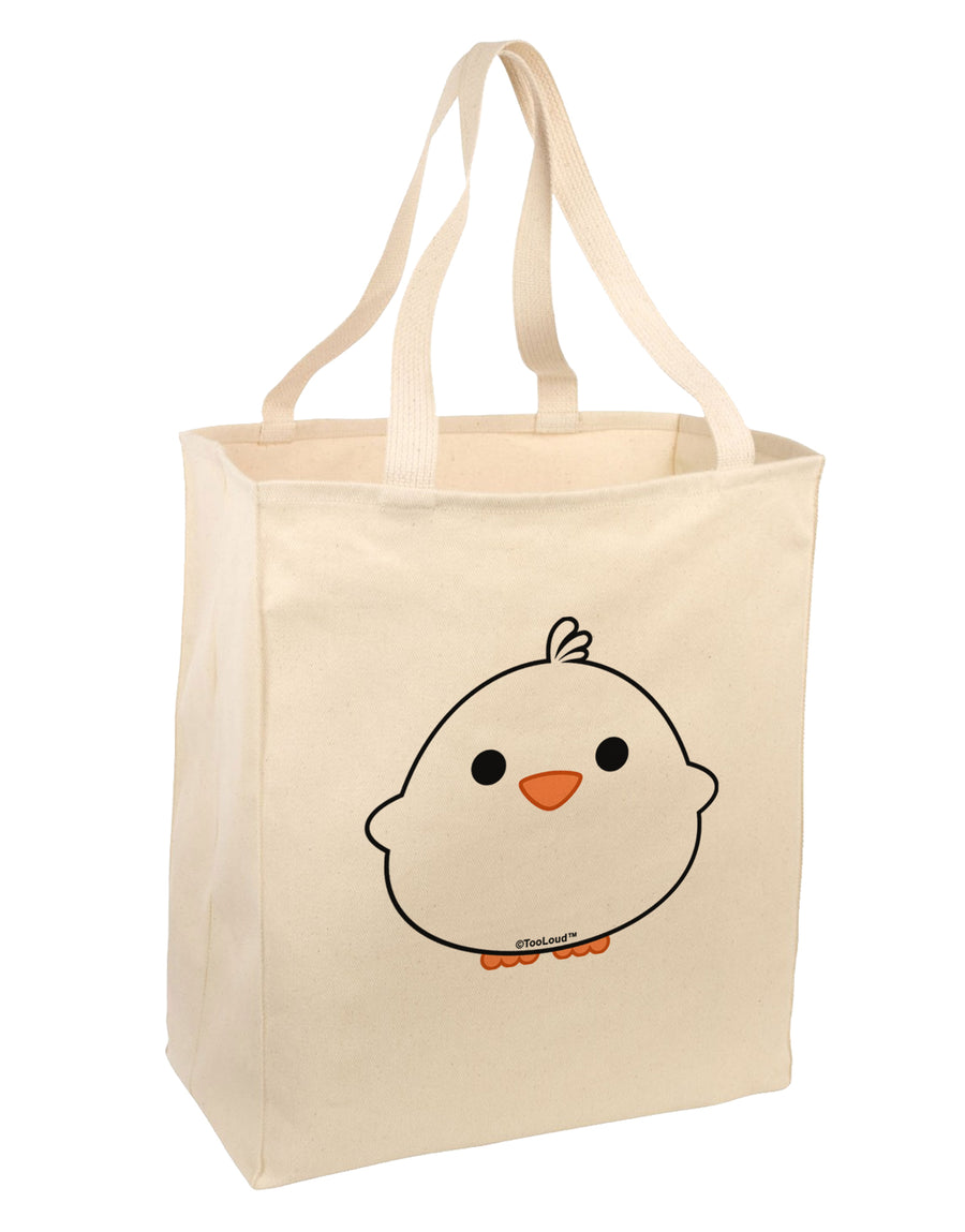 Cute Little Chick - White Large Grocery Tote Bag by TooLoud-Grocery Tote-TooLoud-Natural-Large-Davson Sales