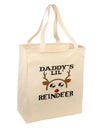 Daddy's Lil Reindeer Boy Large Grocery Tote Bag-Grocery Tote-TooLoud-Natural-Large-Davson Sales