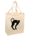 Cute Arched Black Cat Halloween Large Grocery Tote Bag-Grocery Tote-TooLoud-Natural-Large-Davson Sales