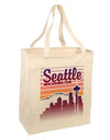 Seattle Washington Sunset Large Grocery Tote Bag-Grocery Tote-TooLoud-Natural-Large-Davson Sales