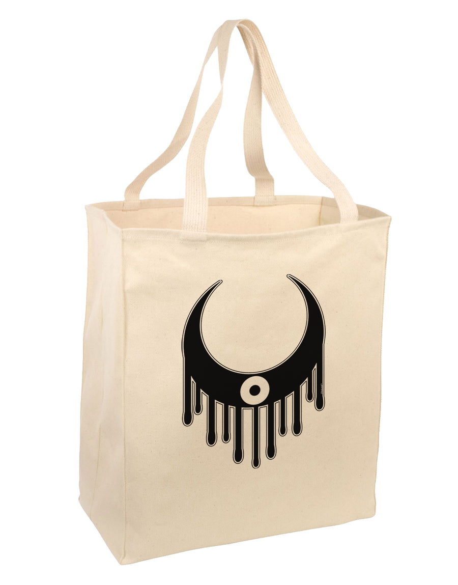 Weeping Crescent Eye - Halloween Large Grocery Tote Bag-Grocery Tote-TooLoud-Natural-Large-Davson Sales