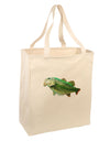 Big Bass Fish Large Grocery Tote Bag-Grocery Tote-TooLoud-Natural-Large-Davson Sales