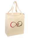 Infinite Love Large Grocery Tote Bag-Natural-Grocery Tote-TooLoud-Natural-Large-Davson Sales