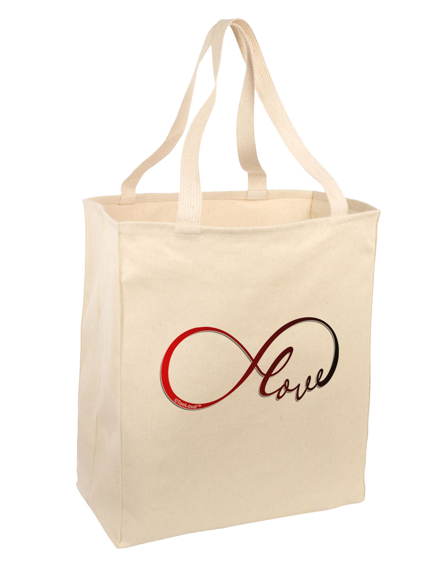 Infinite Love Large Grocery Tote Bag-Natural-Grocery Tote-TooLoud-Natural-Large-Davson Sales