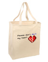 Please Don't Break My Heart Code Large Grocery Tote Bag-Grocery Tote-TooLoud-Natural-Large-Davson Sales