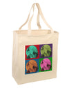 Three Wolves Howling - Pop-Art #1 Large Grocery Tote Bag by TooLoud-Grocery Tote-TooLoud-Natural-Large-Davson Sales