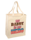 My Daddy is My Hero - Armed Forces - Pink Large Grocery Tote Bag by TooLoud-Grocery Tote-TooLoud-Natural-Large-Davson Sales