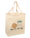 Cute Milk and Cookie - Made for Each Other Large Grocery Tote Bag by TooLoud-Grocery Tote-TooLoud-Natural-Large-Davson Sales