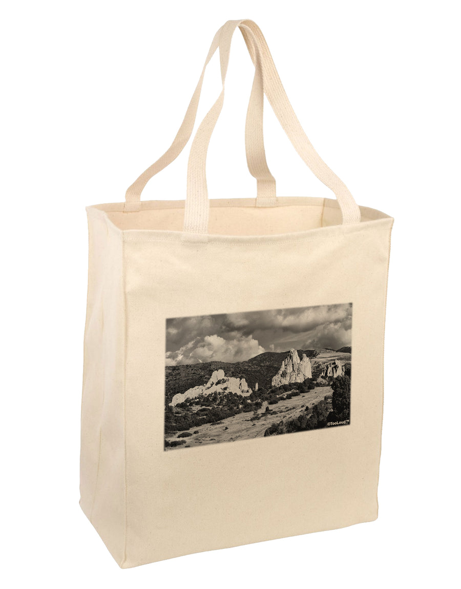 CO Mountain Forest Scene Large Grocery Tote Bag by TooLoud-Grocery Tote-TooLoud-Natural-Large-Davson Sales