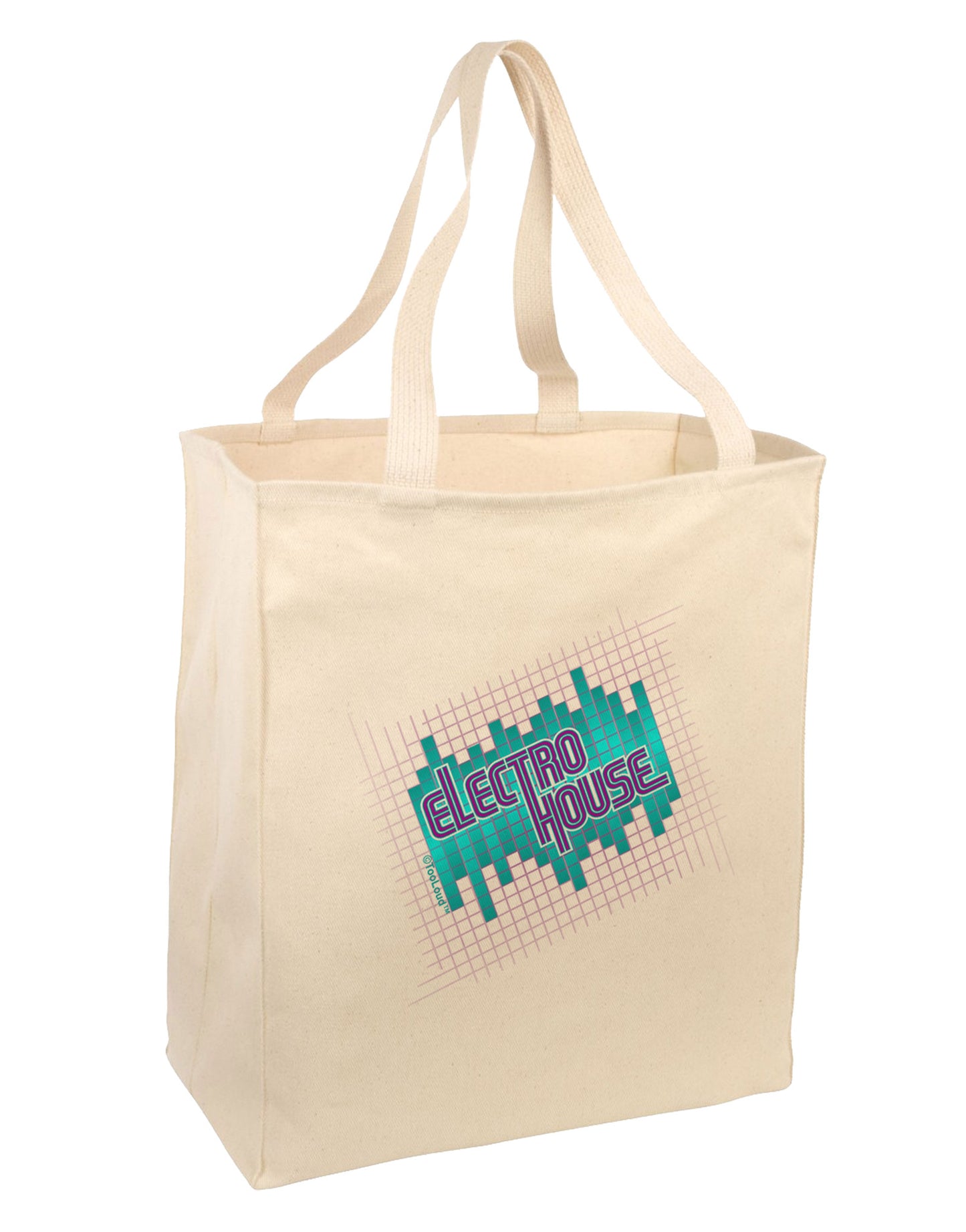 Electro House Equalizer Large Grocery Tote Bag-Grocery Tote-TooLoud-Natural-Large-Davson Sales