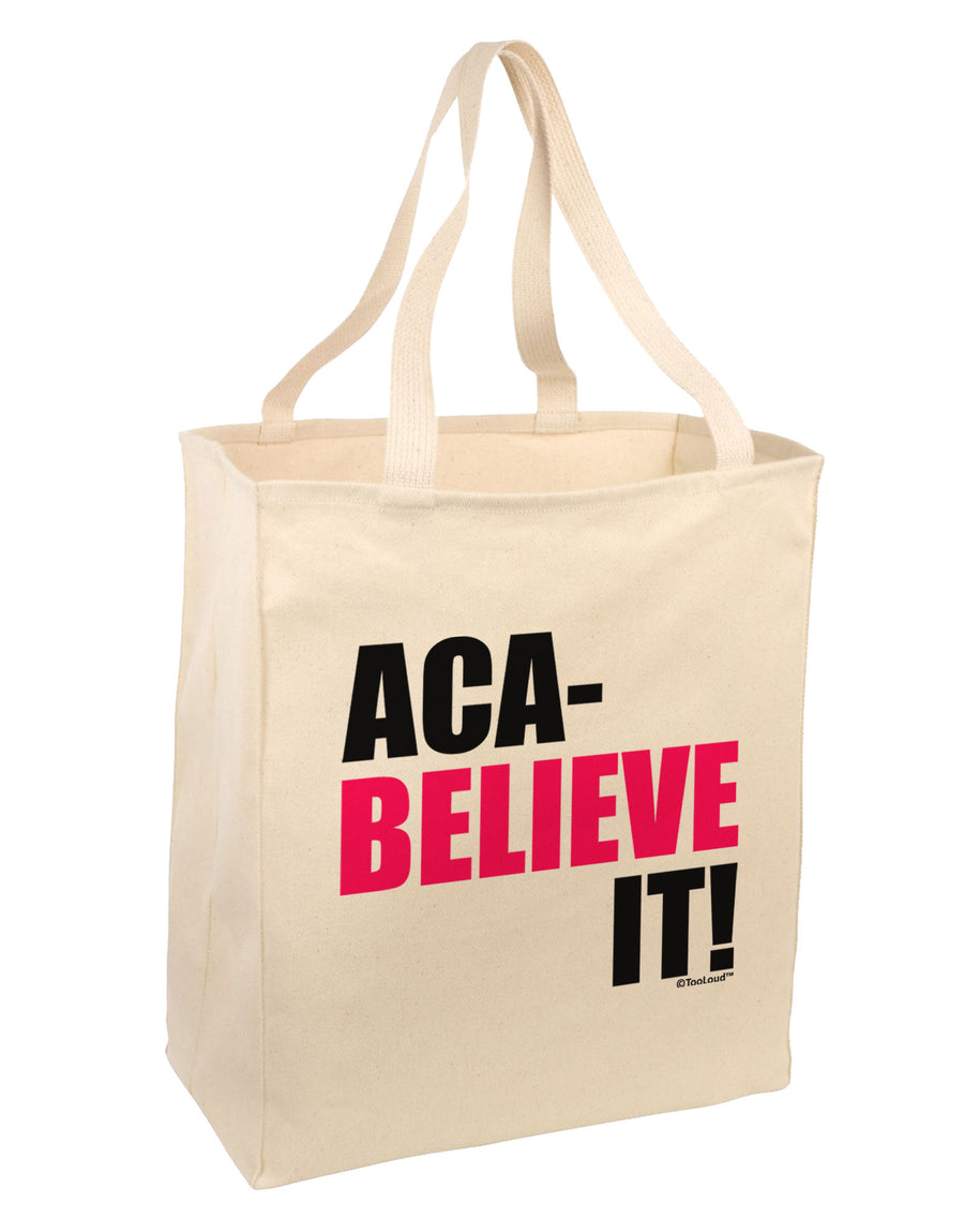 Aca Believe It Large Grocery Tote Bag-Grocery Tote-TooLoud-Natural-Large-Davson Sales