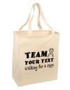 Personalized Team -Name- Walking for a Cure Large Grocery Tote Bag-Grocery Tote-TooLoud-Natural-Large-Davson Sales