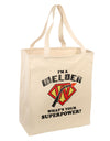 Welder - Superpower Large Grocery Tote Bag-Grocery Tote-TooLoud-Natural-Large-Davson Sales