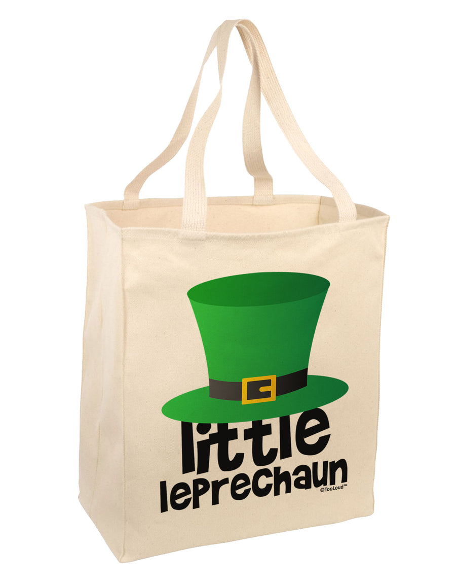 Little Leprechaun - St. Patrick's Day Large Grocery Tote Bag by TooLoud-Grocery Tote-TooLoud-Natural-Large-Davson Sales