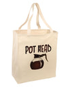 Pot Head - Coffee Large Grocery Tote Bag-Natural-Grocery Tote-TooLoud-Natural-Large-Davson Sales