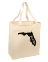 Florida - United States Shape Large Grocery Tote Bag-Grocery Tote-TooLoud-Natural-Large-Davson Sales