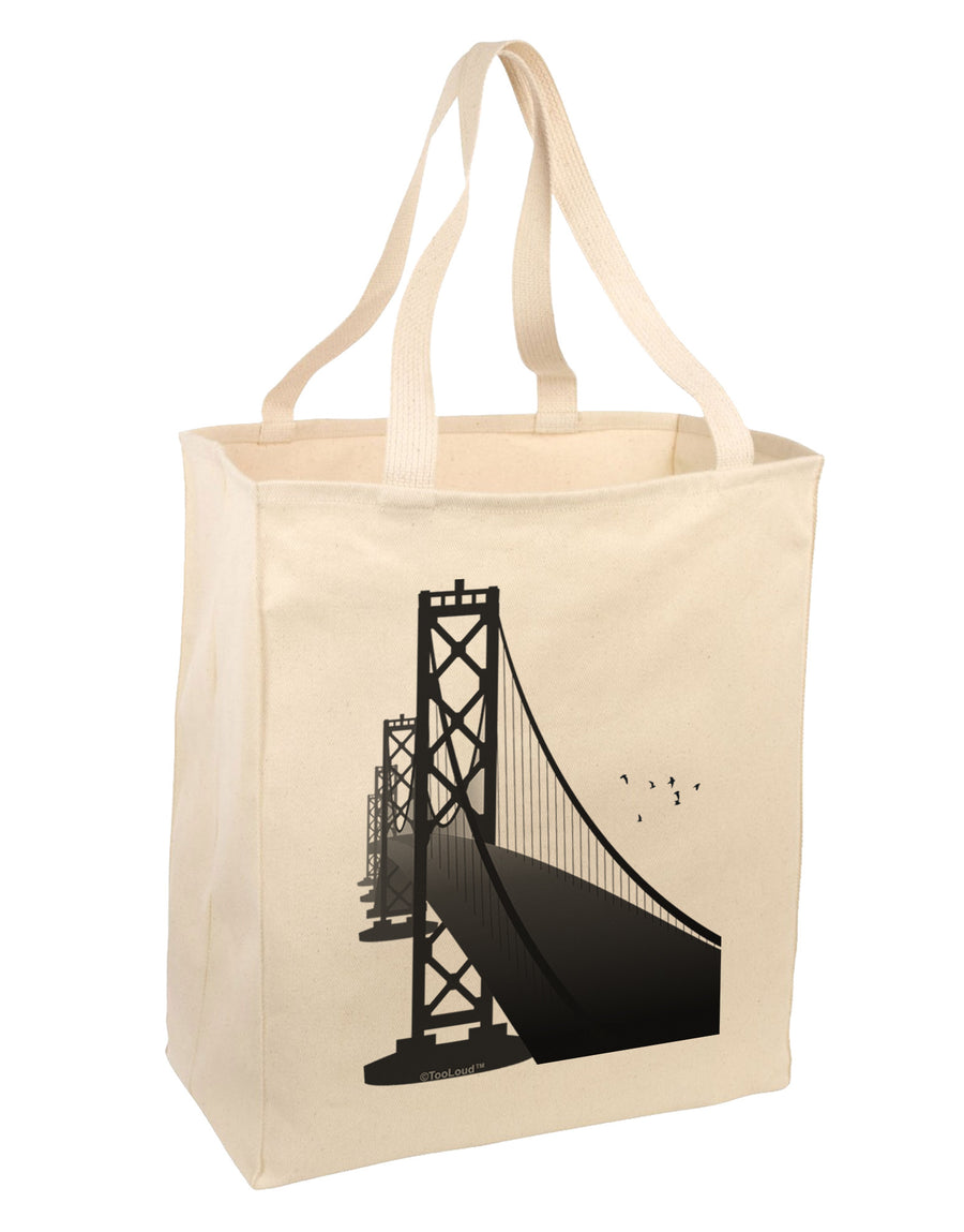 San Francisco Bay Bridge Large Grocery Tote Bag-Grocery Tote-TooLoud-Natural-Large-Davson Sales