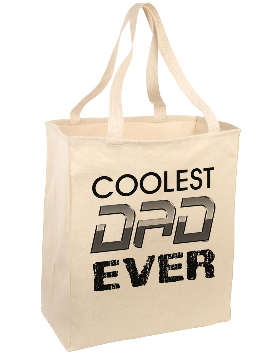 Coolest Dad Ever Large Grocery Tote Bag-Grocery Tote-TooLoud-Natural-Large-Davson Sales