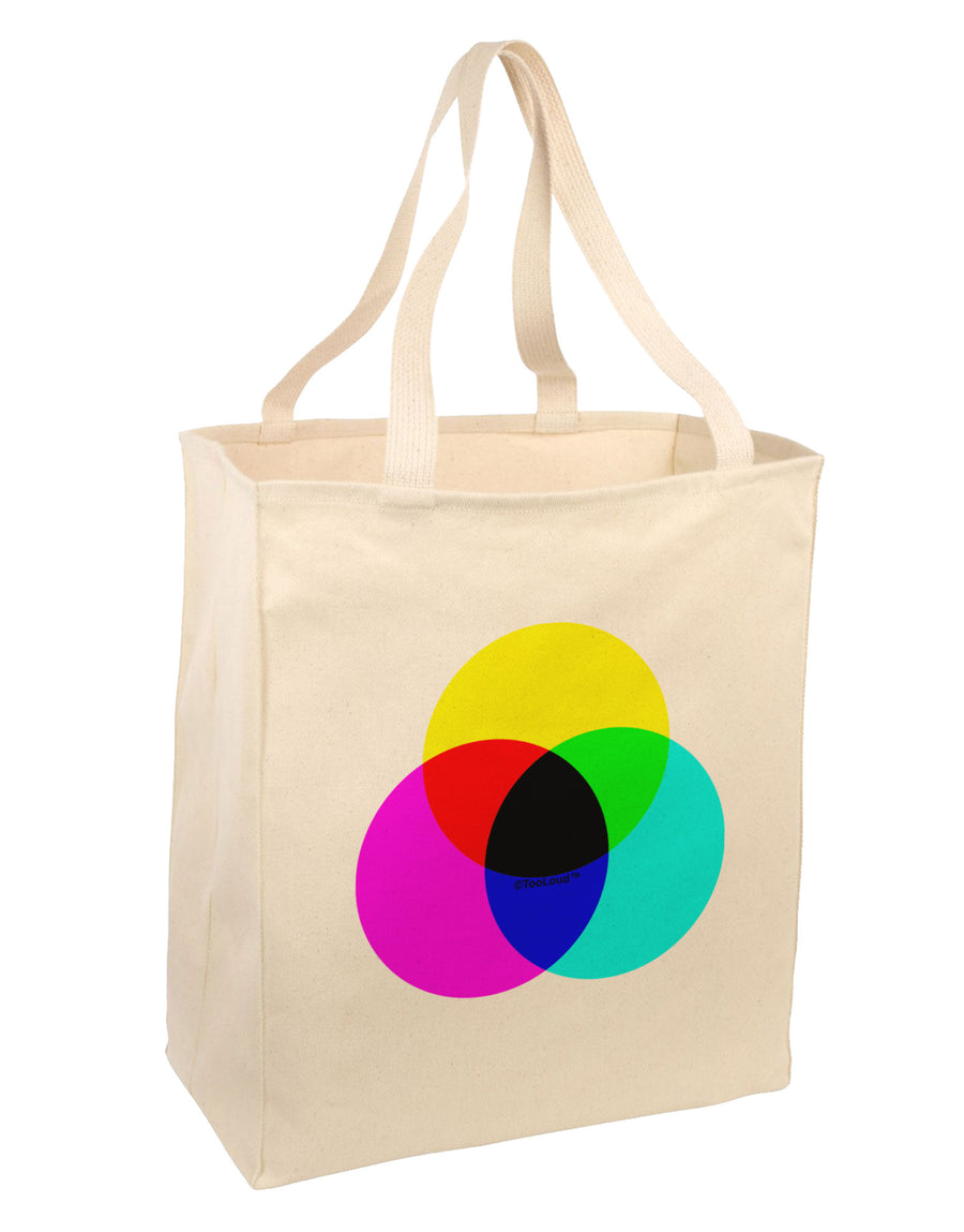 CMYK Color Model Large Grocery Tote Bag by TooLoud-Grocery Tote-TooLoud-Natural-Large-Davson Sales