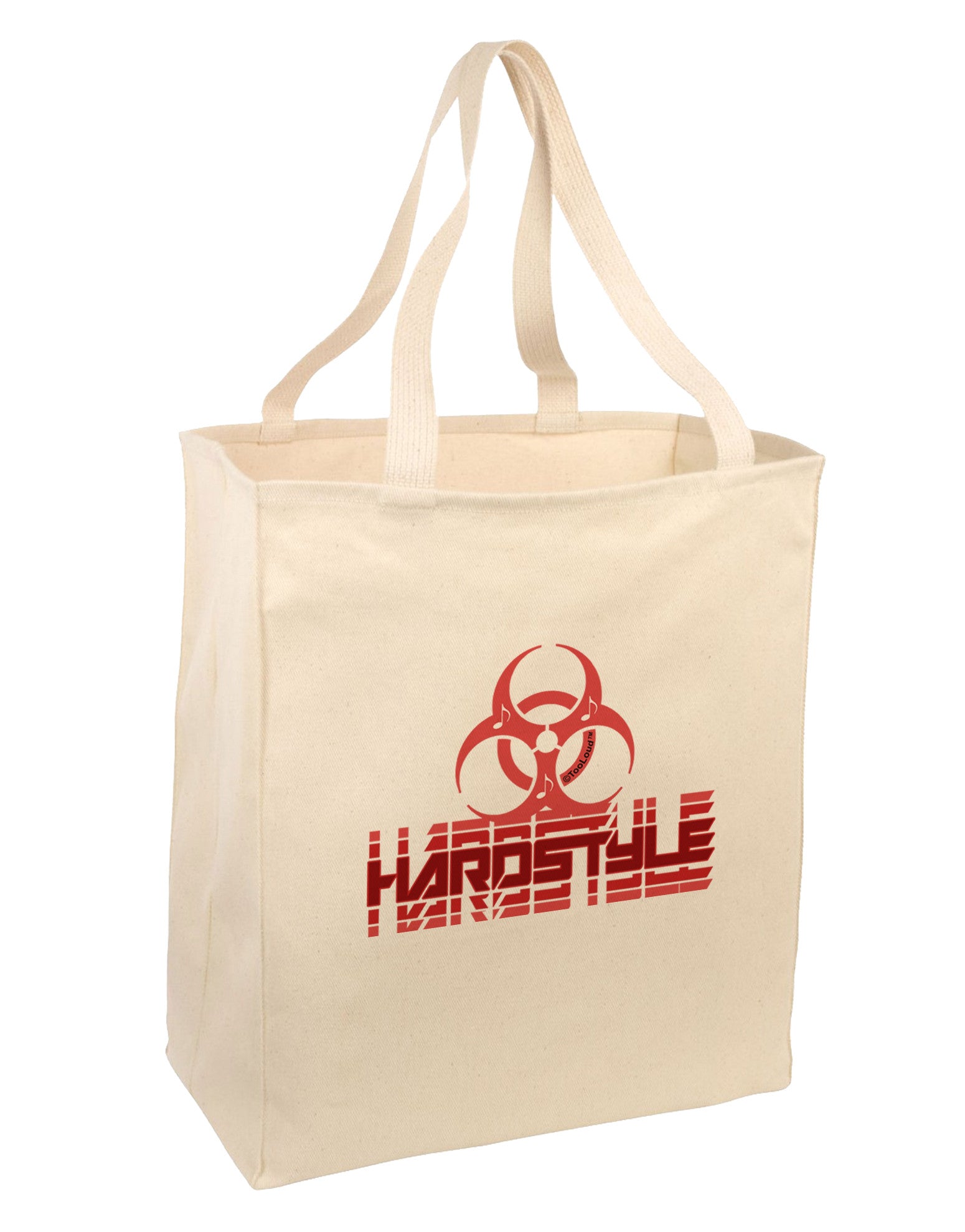 Hardstyle Biohazard Large Grocery Tote Bag-Grocery Tote-TooLoud-Natural-Large-Davson Sales