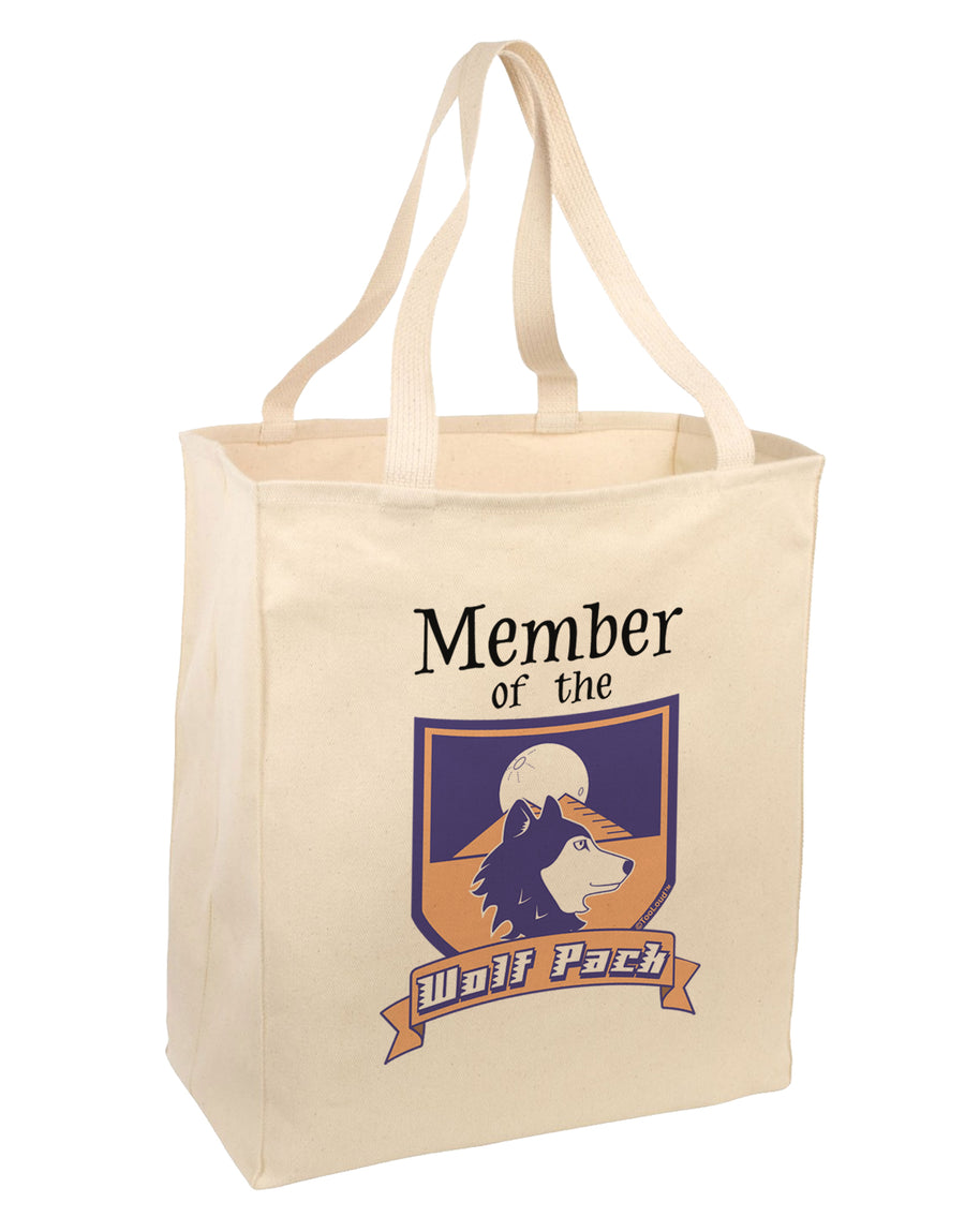 Member of the Wolf Pack Large Grocery Tote Bag by TooLoud-Grocery Tote-TooLoud-Natural-Large-Davson Sales