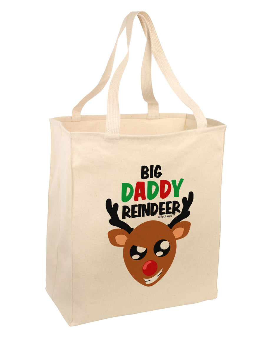 Big Daddy Reindeer Matching Deer Large Grocery Tote Bag-Grocery Tote-TooLoud-Natural-Large-Davson Sales