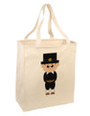 Cute Pilgrim Boy Thanksgiving Large Grocery Tote Bag-Grocery Tote-TooLoud-Natural-Large-Davson Sales