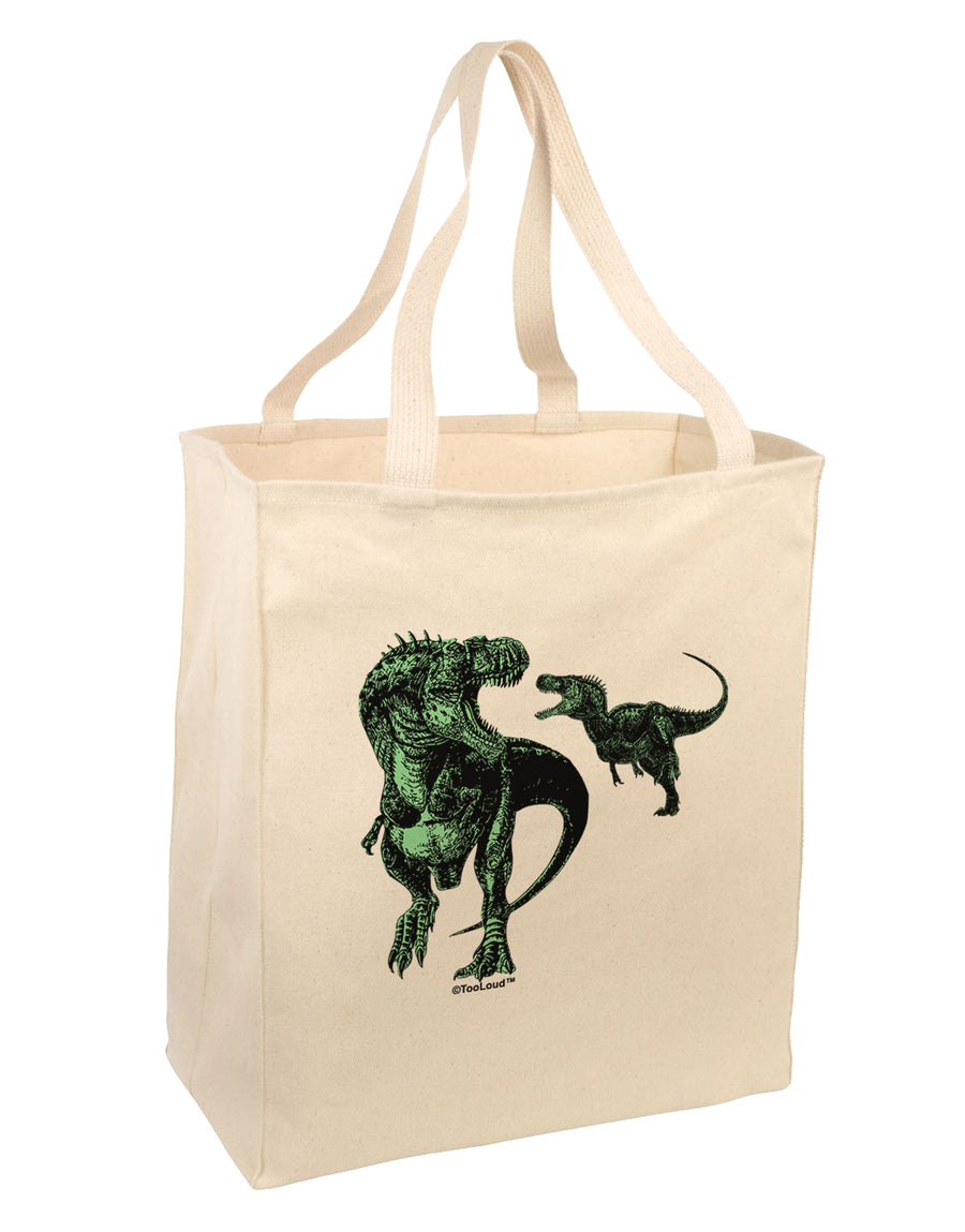 Jurassic Dinosaur Design 1 Large Grocery Tote Bag by TooLoud-Grocery Tote-TooLoud-Natural-Large-Davson Sales