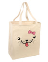 Kyu-T Face - Puppina Cute Girl Puppy Dog Large Grocery Tote Bag-Grocery Tote-TooLoud-Natural-Large-Davson Sales