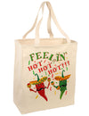 Feelin Hot Hot Hot Chili Peppers Large Grocery Tote Bag-Grocery Tote-TooLoud-Natural-Large-Davson Sales