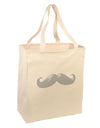 Big Silver White Mustache Large Grocery Tote Bag-Grocery Tote-TooLoud-Natural-Large-Davson Sales