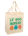 Lil' Egg Hunter - Easter - Green Large Grocery Tote Bag by TooLoud-Grocery Tote-TooLoud-Natural-Large-Davson Sales