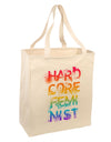 Hardcore Feminist - Rainbow Large Grocery Tote Bag-Grocery Tote-TooLoud-Natural-Large-Davson Sales