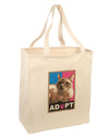 Adopt Cute Kitty Cat Adoption Large Grocery Tote Bag-Grocery Tote-TooLoud-Natural-Large-Davson Sales