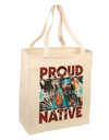 Proud Native American Large Grocery Tote Bag-Natural-Grocery Tote-TooLoud-Natural-Large-Davson Sales